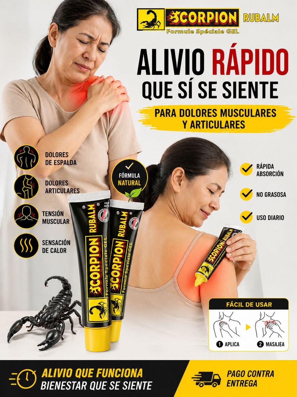 POMADA ALIVIO MUSCULAR - VENENO DE SCORPION
