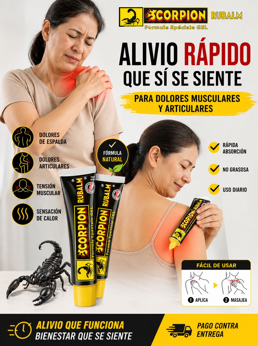 POMADA ALIVIO MUSCULAR - VENENO DE SCORPION